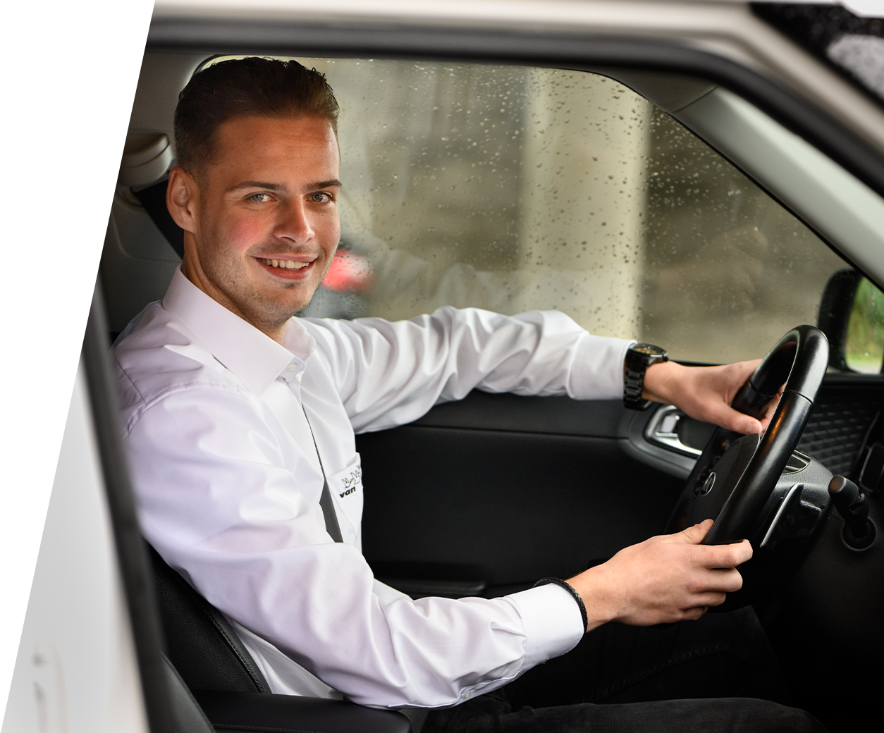 Taxichauffeur aan het werk