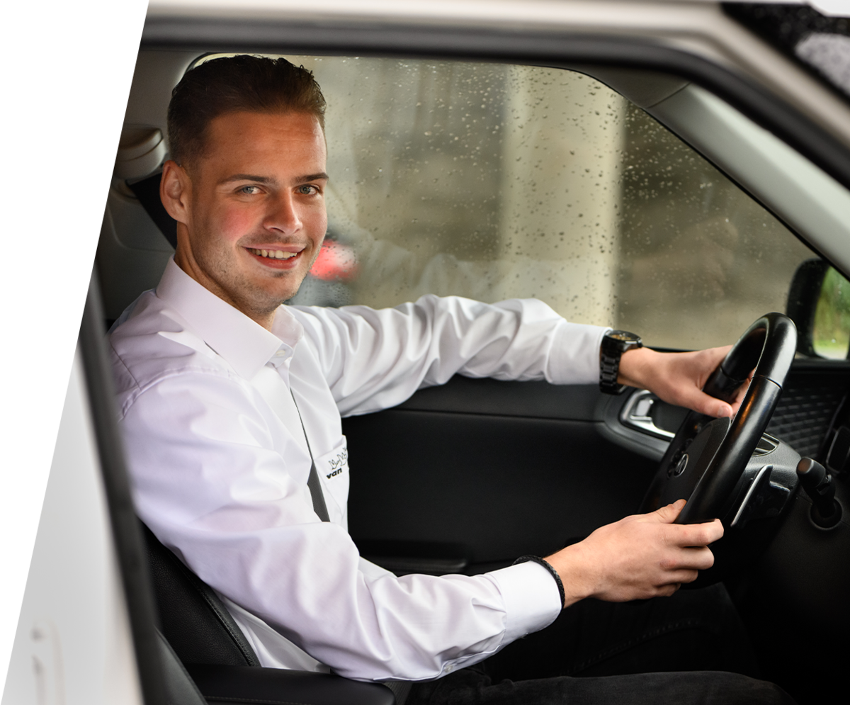 Taxichauffeur aan het werk